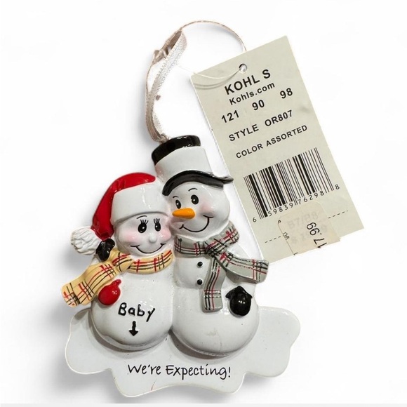 Kohl's Snowman Couple Ornament “Baby We’re Expecting” - Picture 1 of 4